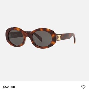 Celine Tortoise Shell Oval Sunglasses